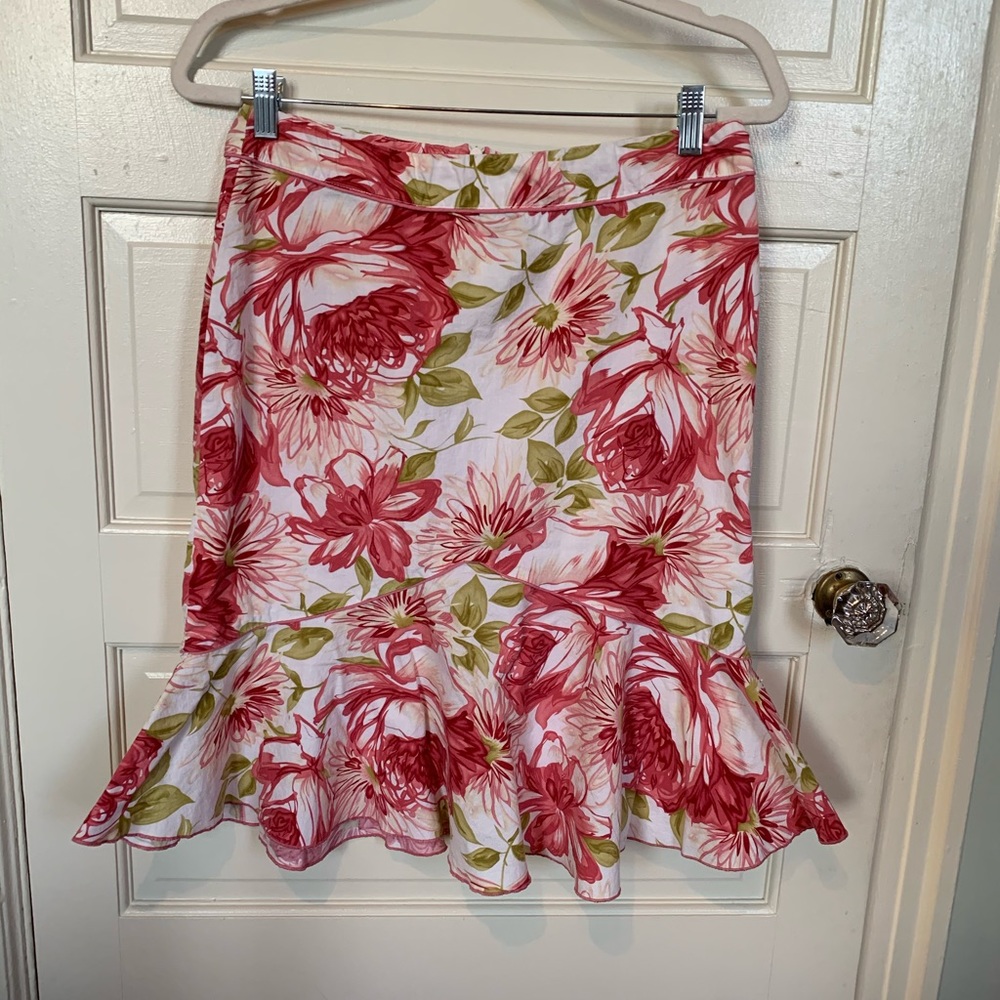 Floral tulip skirt